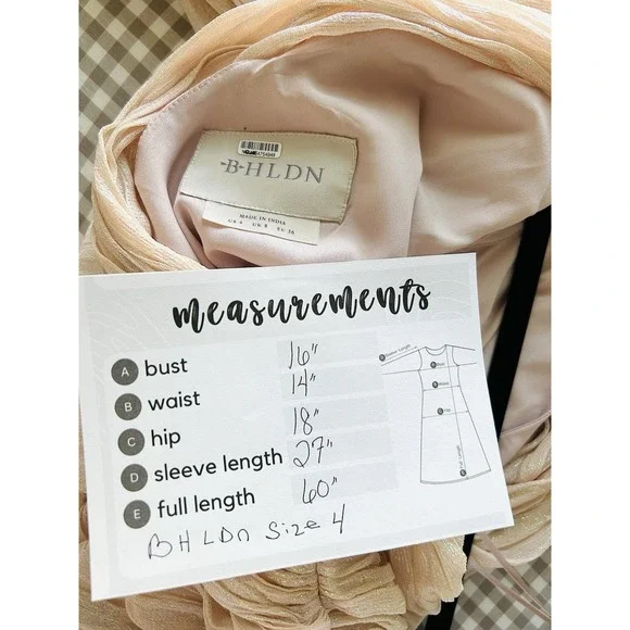 BHLDN One-Shoulder Maxi Dress Formal Gown Ruched Pink‎ Sparkle Size 4 - Picture 3 of 11